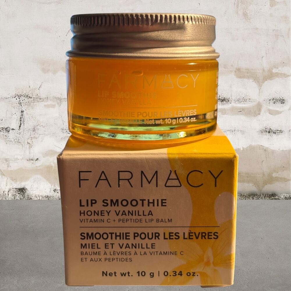 Farmacy $22 Lip Smoothie Vitamin C + Peptide Lip Balm in Honey Vanilla NIB
